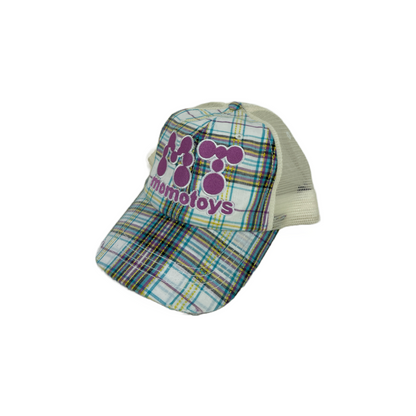 MOMOTOYS WHITE PLAID HAT