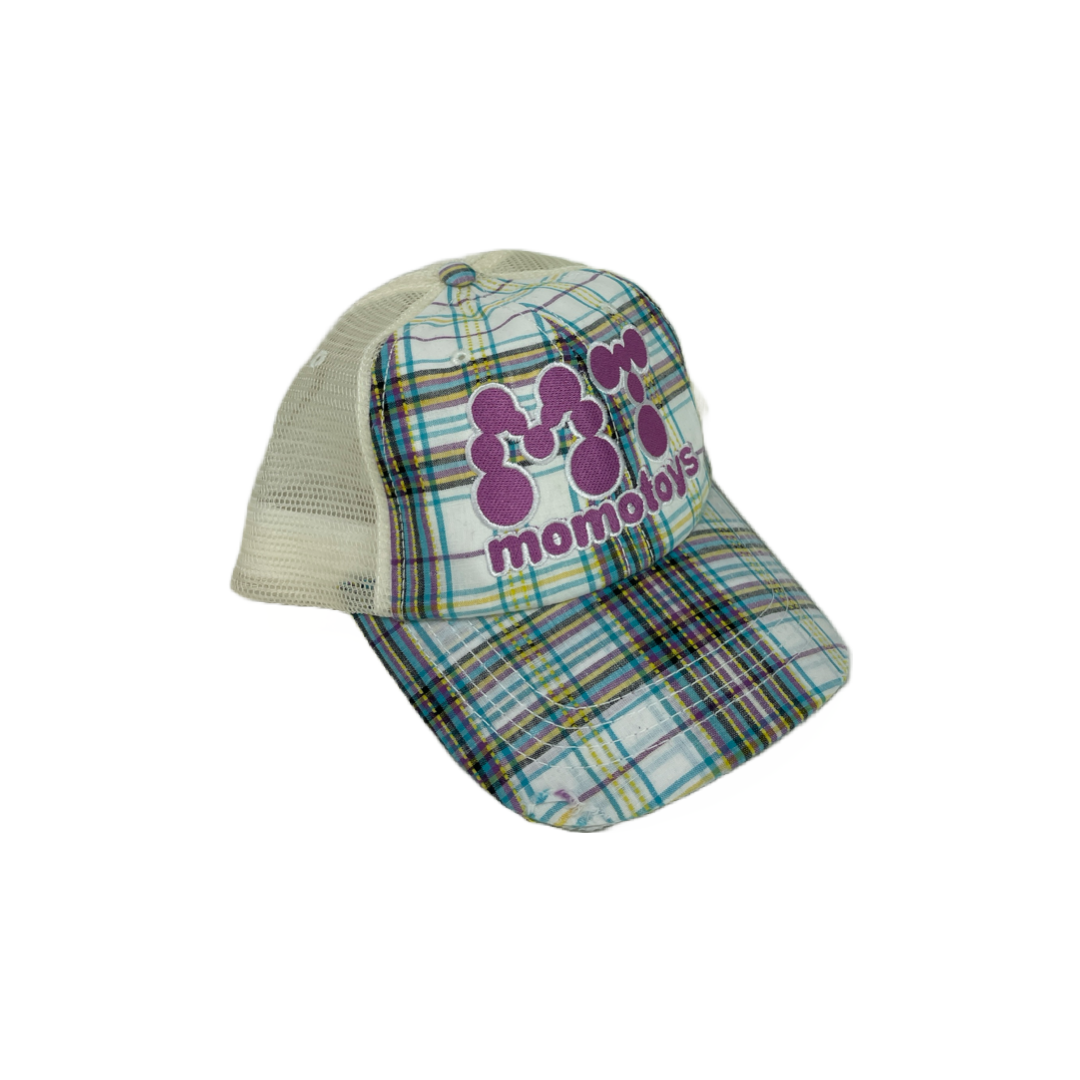 MOMOTOYS WHITE PLAID HAT