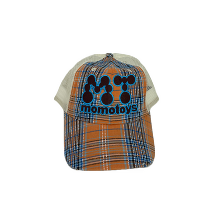 MOMOTOYS ORANGE PLAID HAT