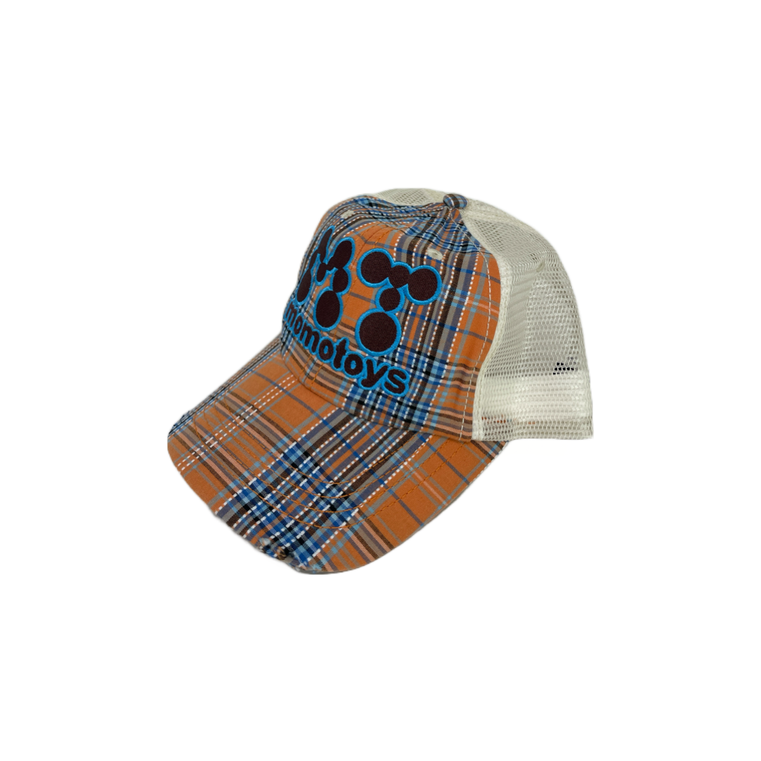 MOMOTOYS ORANGE PLAID HAT