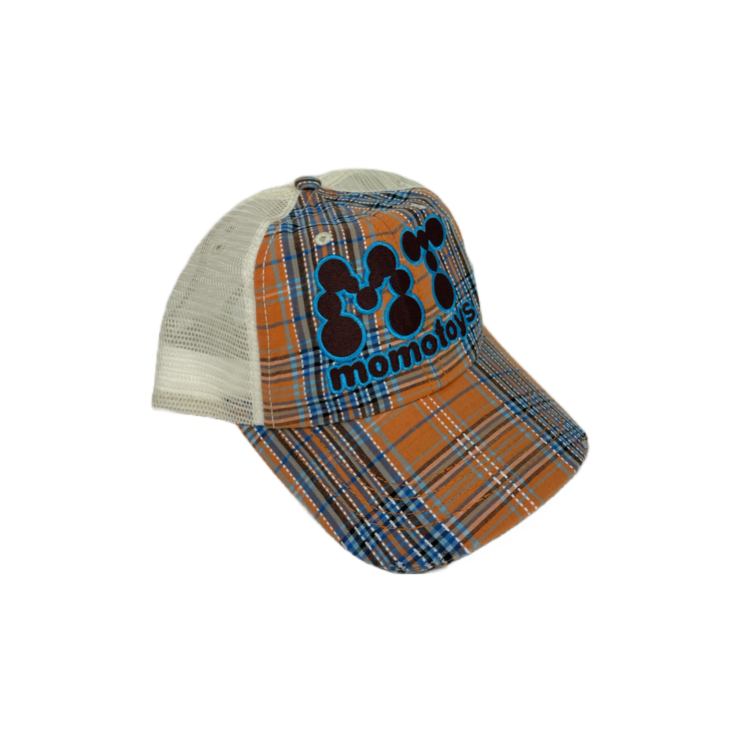 MOMOTOYS ORANGE PLAID HAT